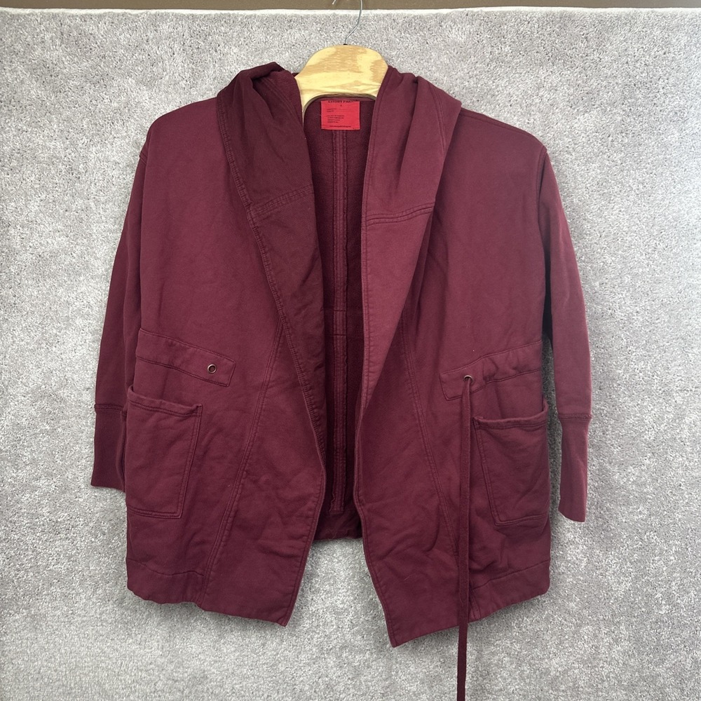 Emory Park Cardigan Size Small Red Oversized Cardigan Boho Hooded
